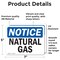 Signmission Natural Gas OSHA Notice Sign, Vinyl Decal, 7in W x 5in L, 2PK OS-2PACK-NS-D-57-L-14313 - alternate 4